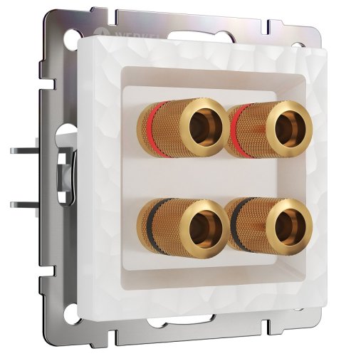 Розетка аудио без рамки Werkel Hammer 2-м. белый фото Розетка аудио без рамки Werkel Hammer 2-м. белый картинка